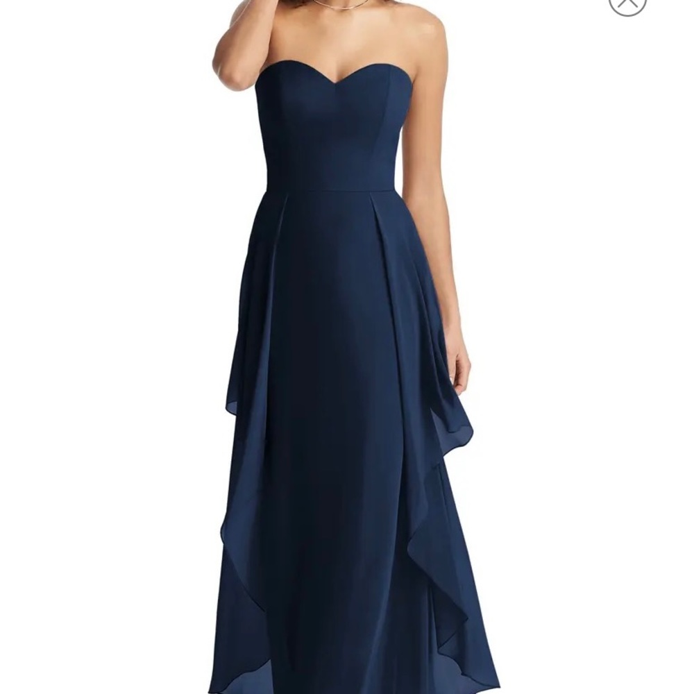 Social Bridesmaids Strapless Chiffon Gown